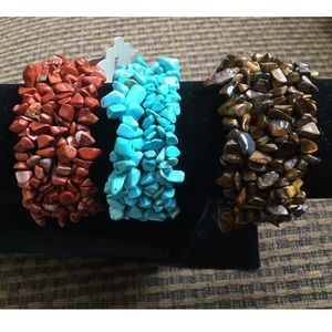 Natural stone bracelets stretchy stackable